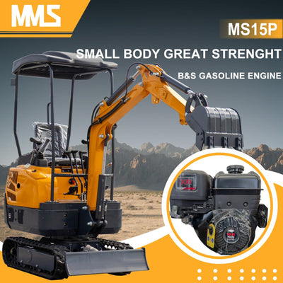 MS15PRO 1.5-Ton Mini Excavator – Briggs & Stratton 13.5 HP Gasoline