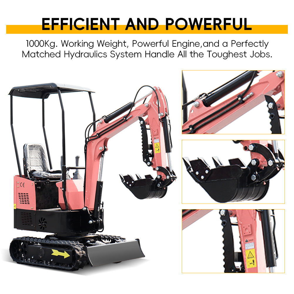 MS10 1-Ton Mini Excavator – Briggs & Stratton 13.5 HP Gasoline