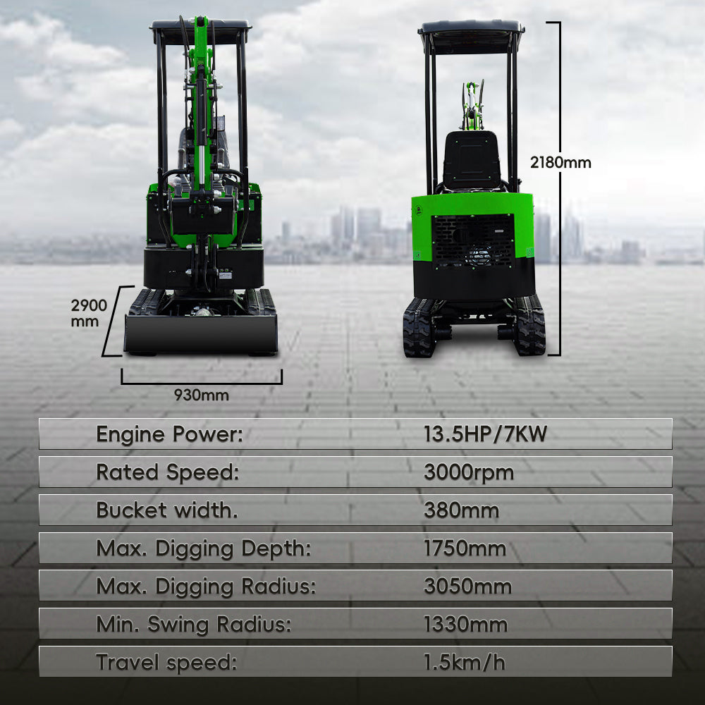 AMH 1 Ton Mini Excavator – Compact & Versatile for Tight Spaces