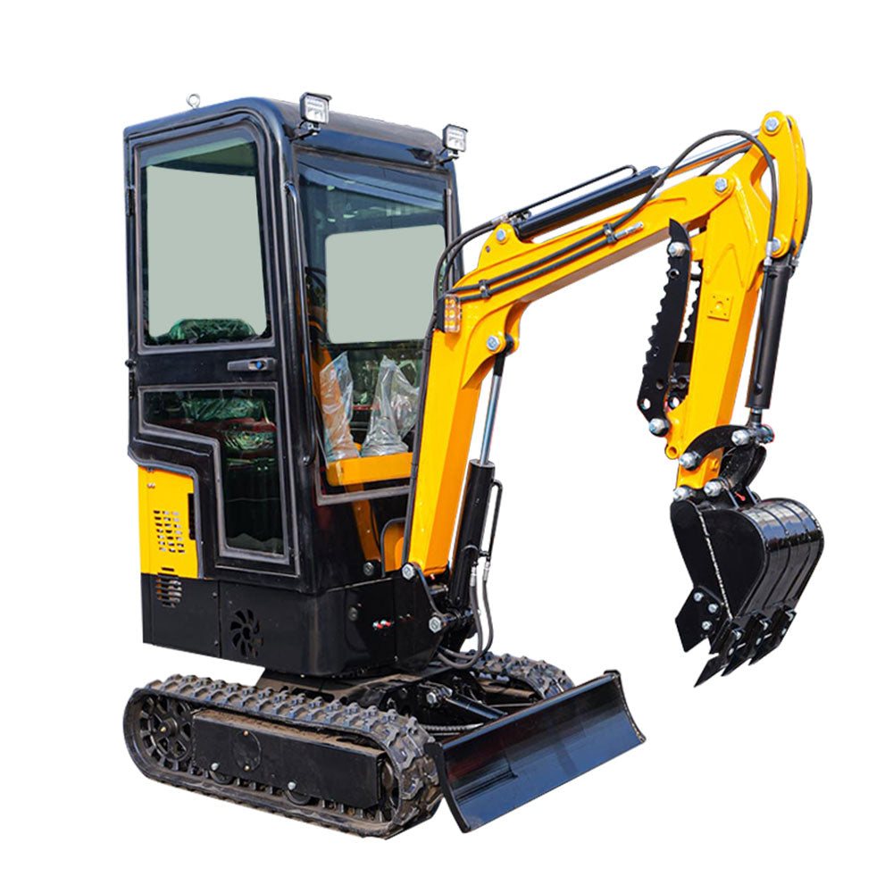 MS10H 1-Ton Mini Excavator with Cab – 13.5 HP Gasoline with Thumb Clip