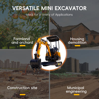 MS13 1.3-Ton Mini Excavator – 13.5 HP Gasoline with Thumb Clip