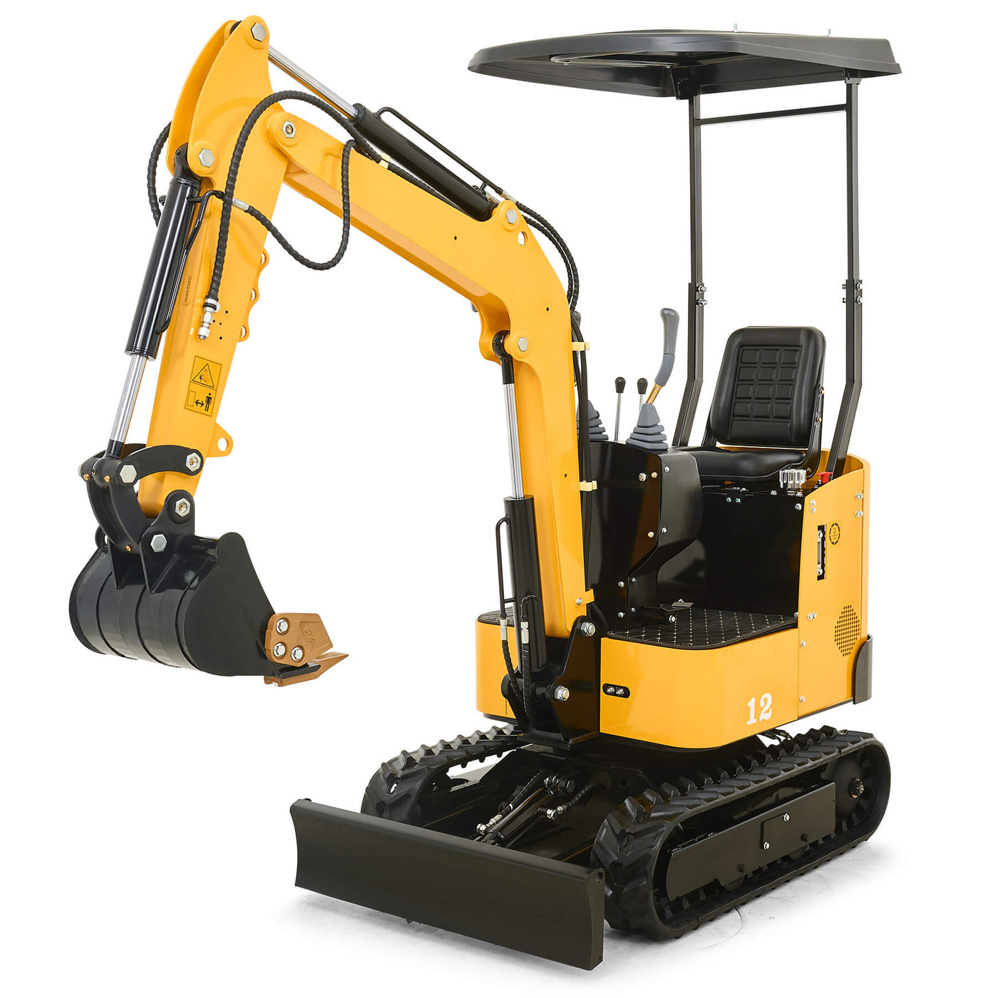 CREWORKS 13.5HP Mini Excavator – B&S Engine with 6 Attachments