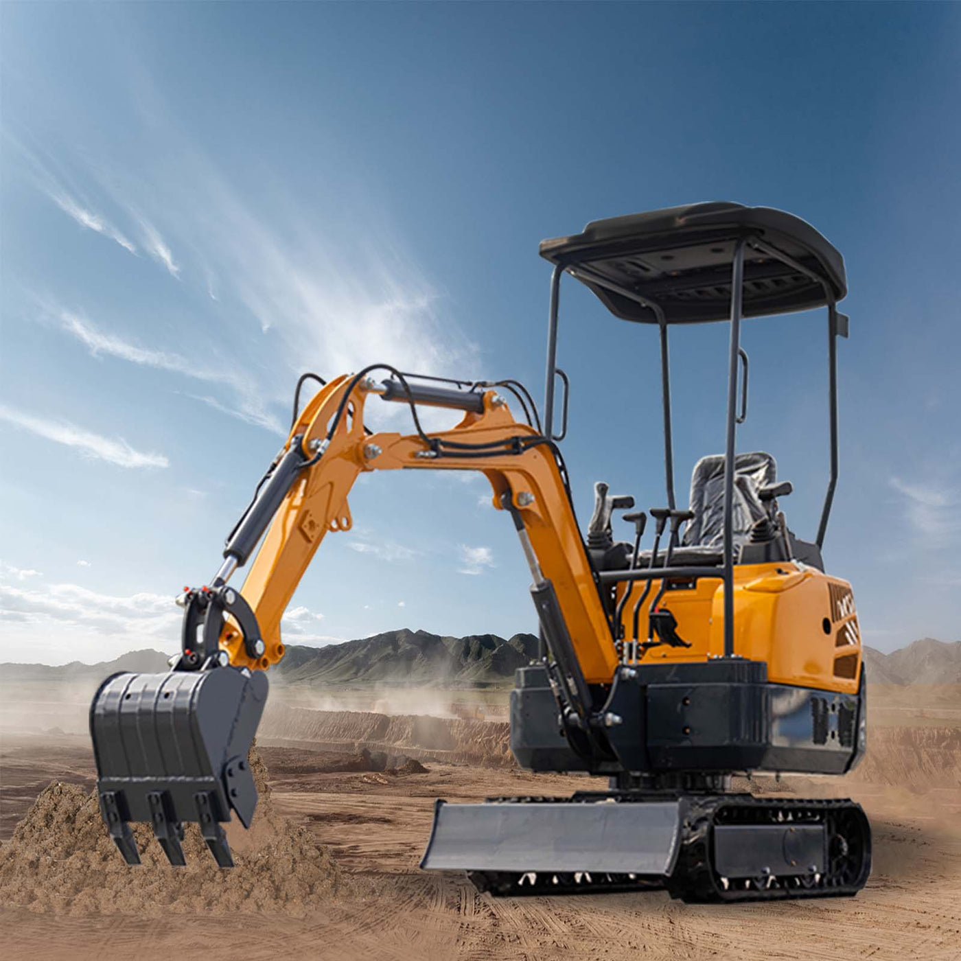 MS15PRO 1.5-Ton Mini Excavator – Briggs & Stratton 13.5 HP Gasoline