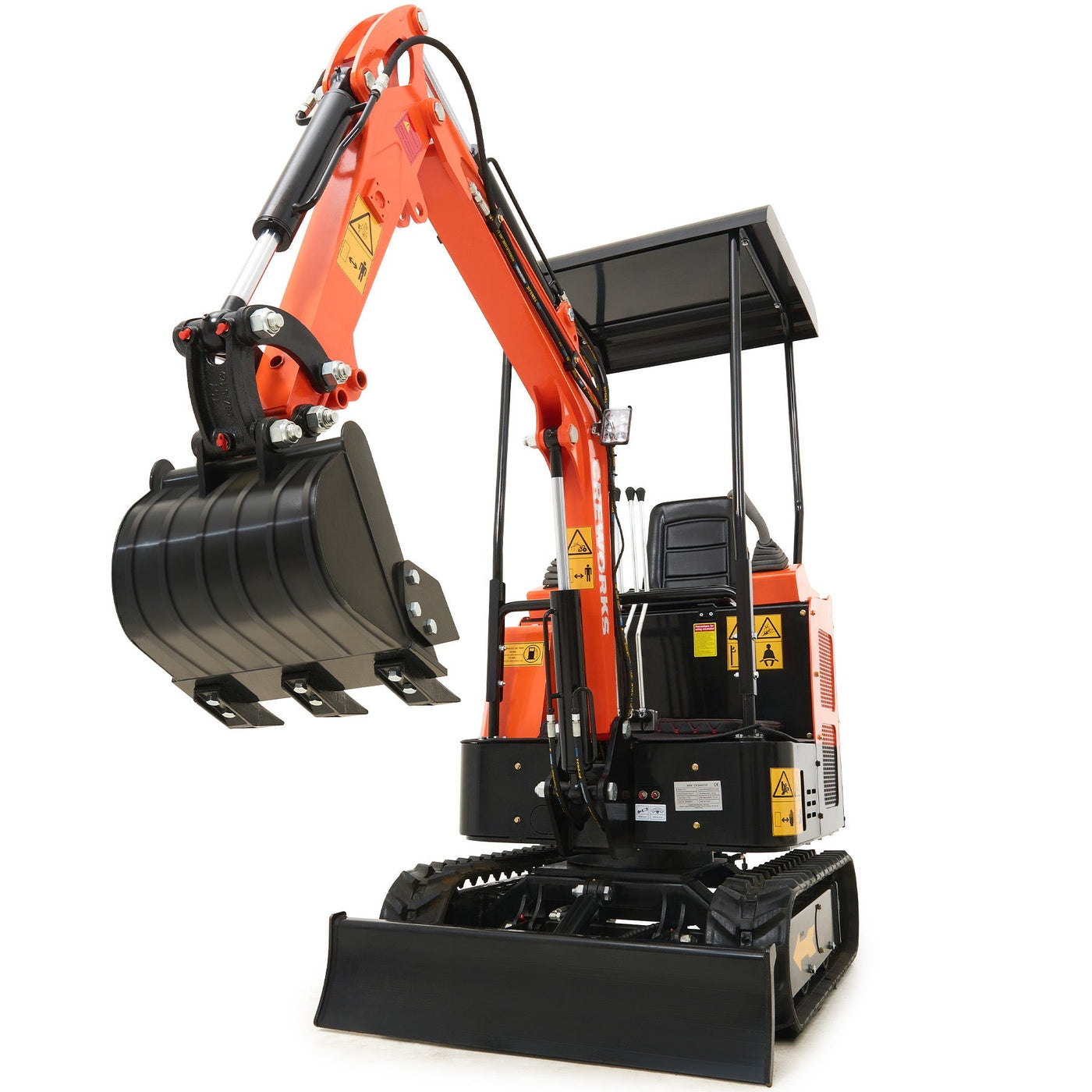 CREWORKS 23 HP 1.3 Ton B&S Engine Mini Excavator with 3262lbf / 14.5KN Digging Force