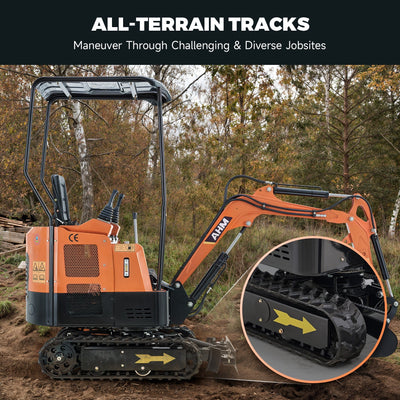 AHM 1 Ton Mini Excavator - Compact Excavator for Tight Spaces