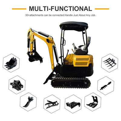 MS20 2-Ton Mini Excavator – Kubota Diesel Engine with Thumb Clip
