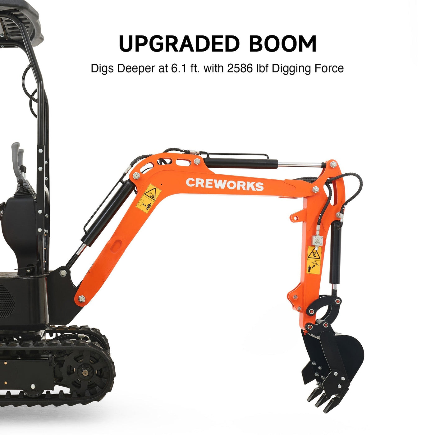 CREWORKS 13.5 HP 1 Ton B&S Engine Mini Excavator with 2586 lbf Digging Force