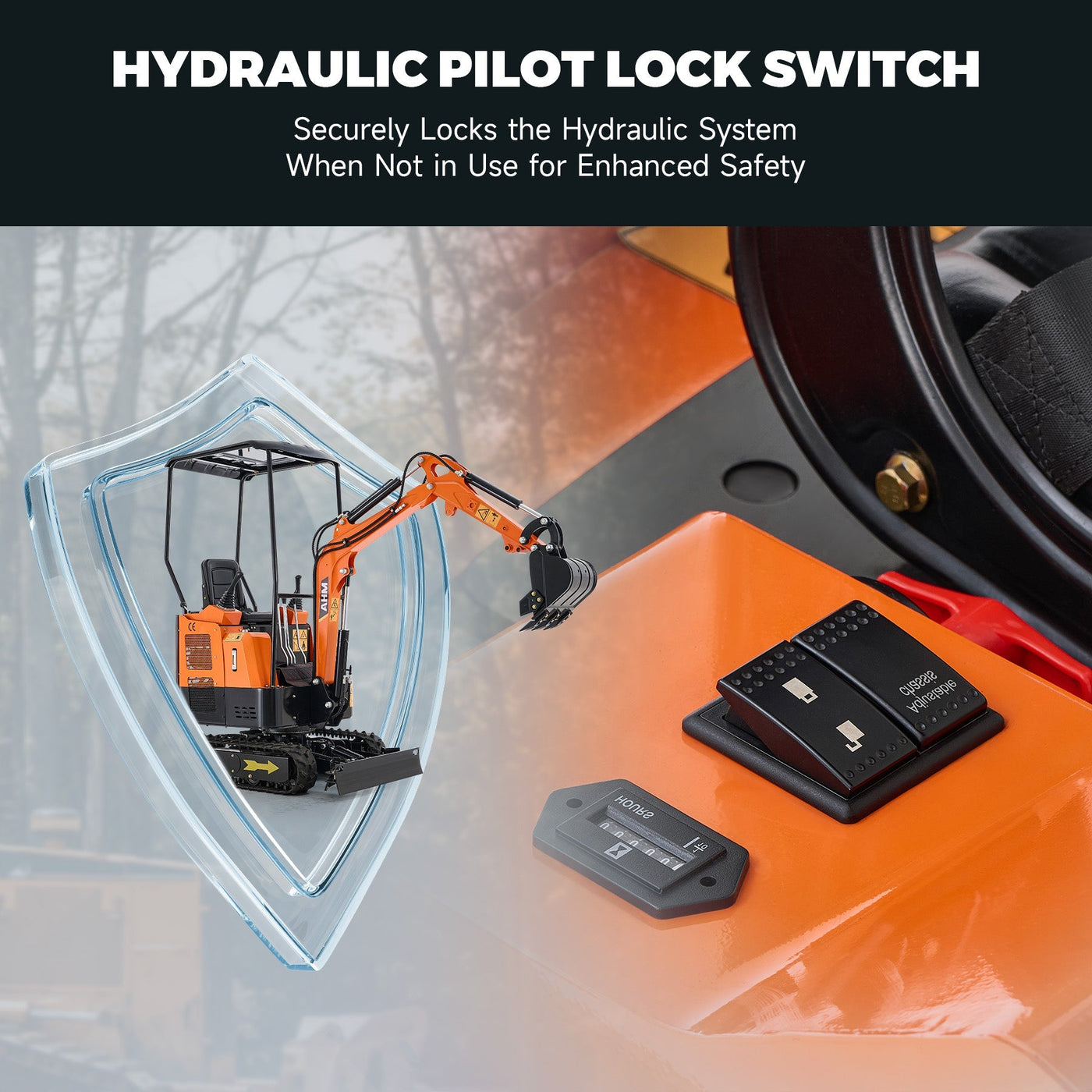 AHM 1 Ton Mini Excavator - Compact Excavator for Tight Spaces