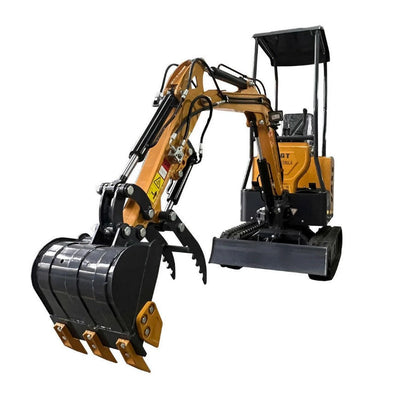 1 Ton 2024 AGT Mini Excavator W/ SIDE SWING BOOM & HYDRAULIC THUMB | AGT DM12-C