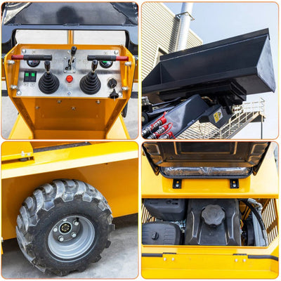 Mini Ride-On Loader Skid Steer Wheel Loader Gasoline Engine