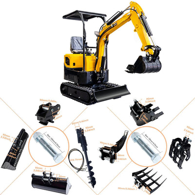 MS10C 1-Ton Mini Excavator – 13.5 HP Gasoline with Thumb Clip