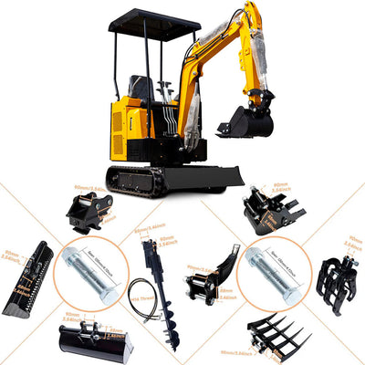 MS15 1.5-Ton Mini Excavator – 13.5 HP Gasoline with Thumb Clip