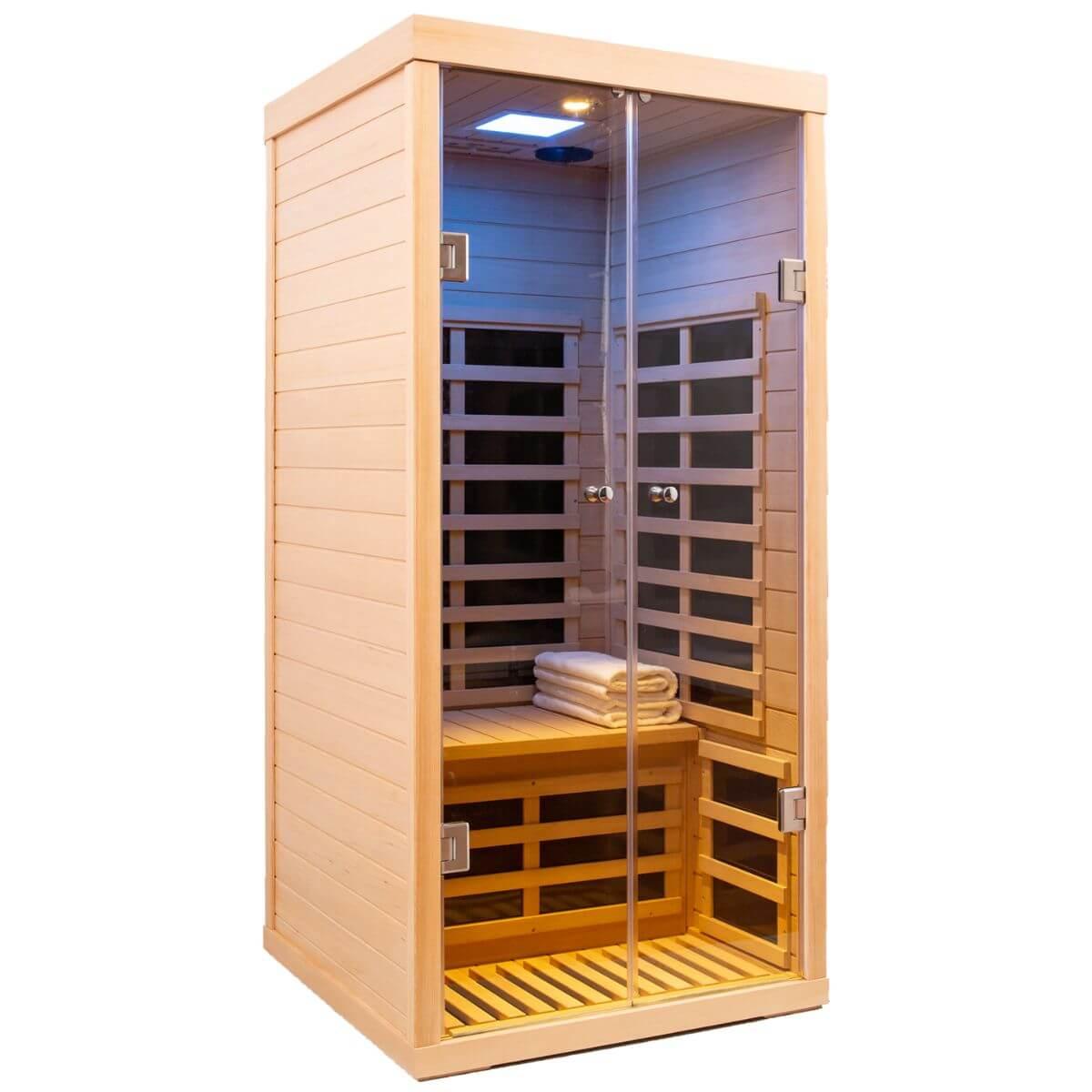 Ample-901SH 1 Person Ultra-Low EMF Far Infrared Sauna | Limited Stock Remaining