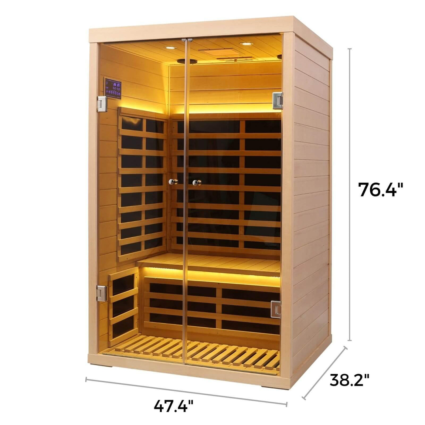 Ample-902SH 2 Person Ultra-Low EMF Far Infrared Sauna