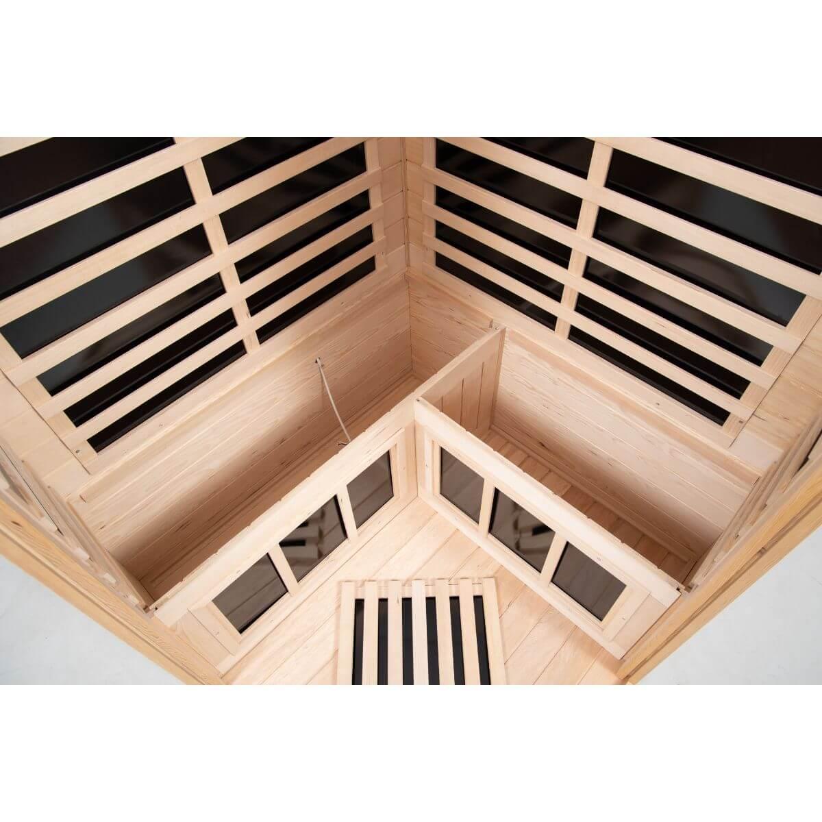 Ample-907SH Corner 2 Person Ultra-Low EMF Far Infrared Sauna | Limited Stock Remaining