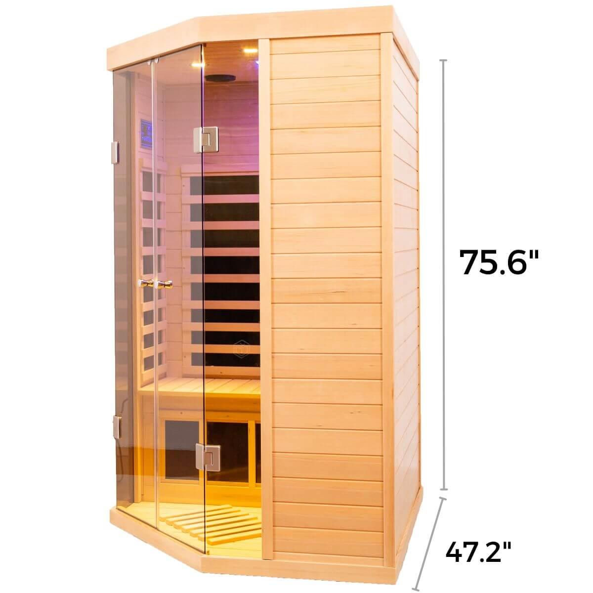 Ample-907SH Corner 2 Person Ultra-Low EMF Far Infrared Sauna | Limited Stock Remaining