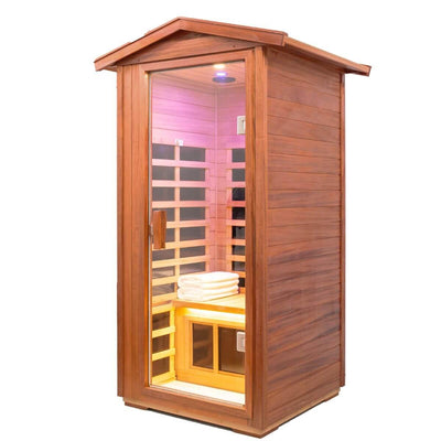 Garner-901VS 1 Person Outdoor Far Infrared Sauna | Fir Model Hot Offer