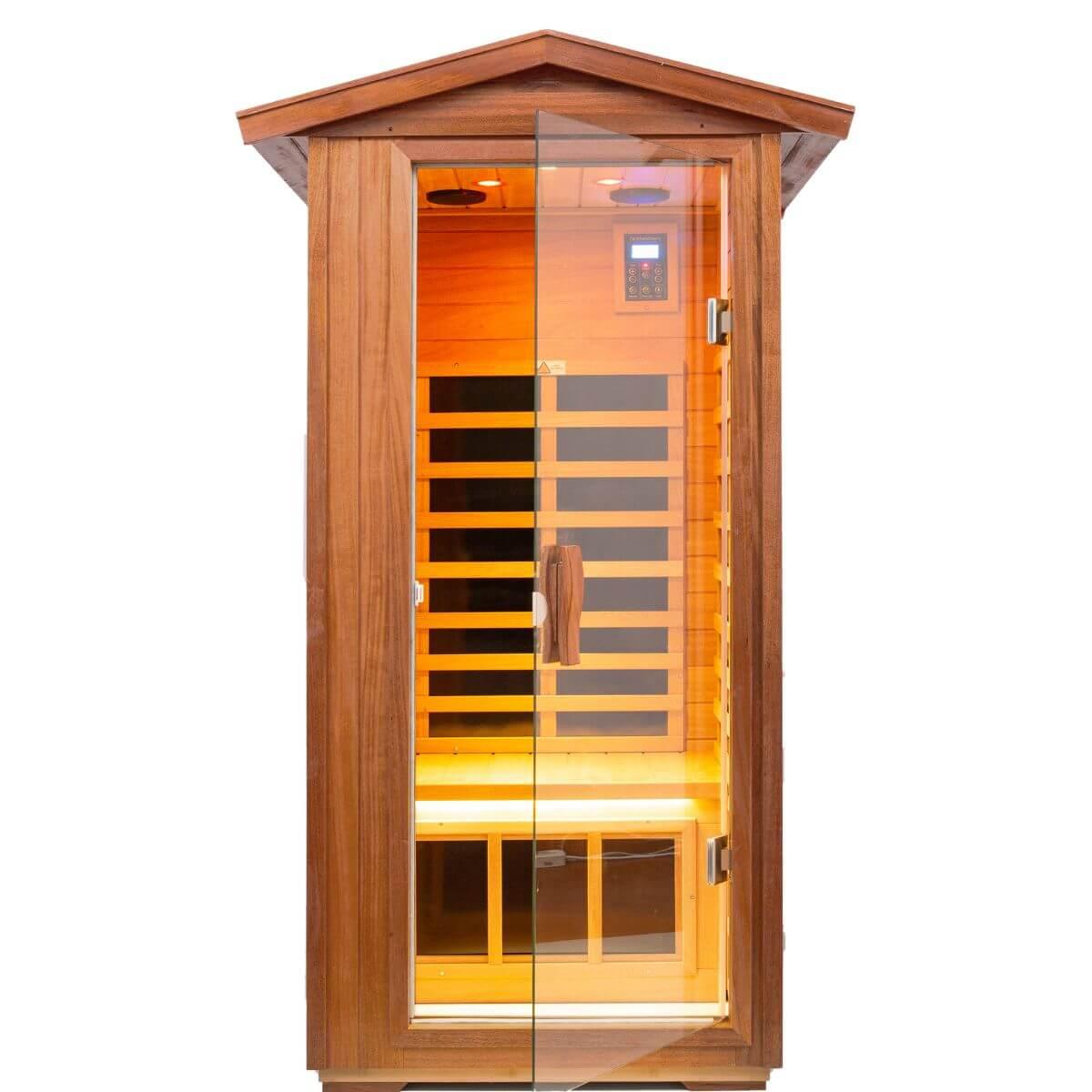 Garner-901VS 1 Person Outdoor Far Infrared Sauna | Fir Model Hot Offer