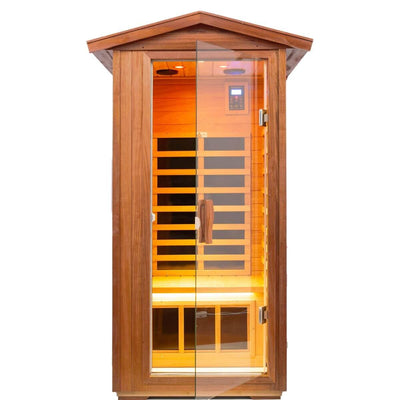 Garner-901VS 1 Person Outdoor Far Infrared Sauna | Fir Model Hot Offer