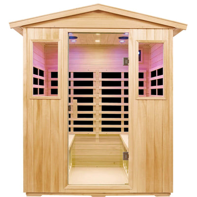 Garner-904VS 4 Person Outdoor Far Infrared Sauna