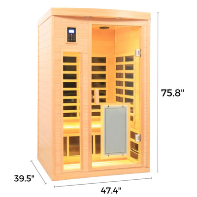 Maxwell-902BH 2 Person Ultra-Low EMF Far Infrared Sauna | Hot Offer