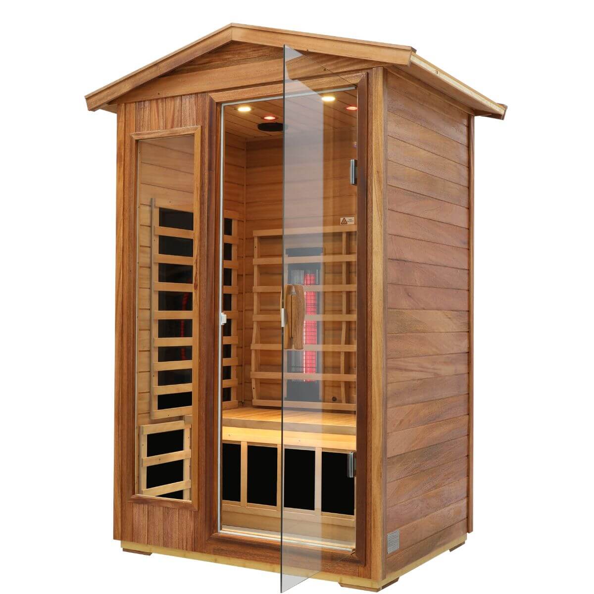 Mix-902VTD 2 Person Outdoor Far & Near Infrared Sauna in Mahogany | Limited Stock Remaining