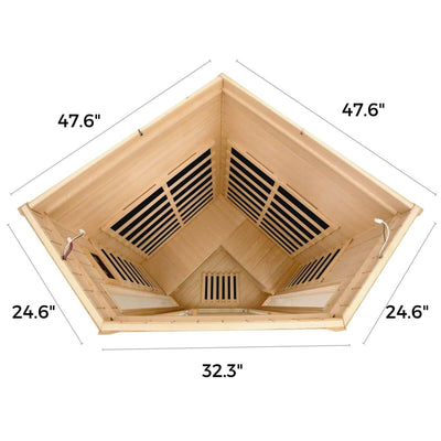 Purity-907GHC Corner 2 Person Far Infrared Sauna | Clearance Sale