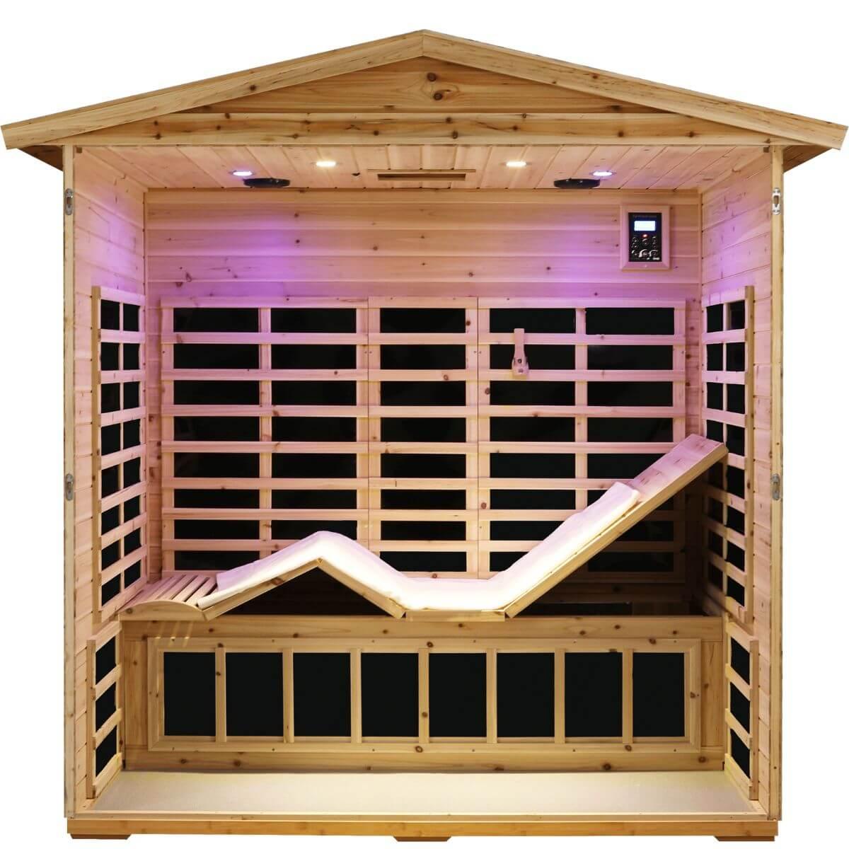 Versa-903VS 3 Person Outdoor Full Spectrum Infrared Sauna Reclining | Hot Offer