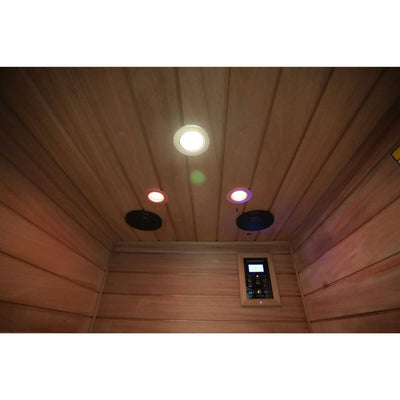 Mix-901VTD 1 Person Outdoor Far & Near Infrared Sauna in Mahogany | Limited Stock Remaining