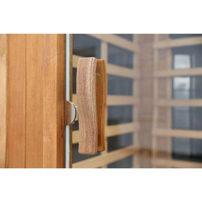 Mix-901VTD 1 Person Outdoor Far & Near Infrared Sauna in Mahogany | Limited Stock Remaining