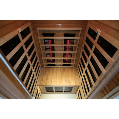 Mix-901VTD 1 Person Outdoor Far & Near Infrared Sauna in Mahogany | Limited Stock Remaining