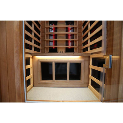 Mix-901VTD 1 Person Outdoor Far & Near Infrared Sauna in Mahogany | Limited Stock Remaining