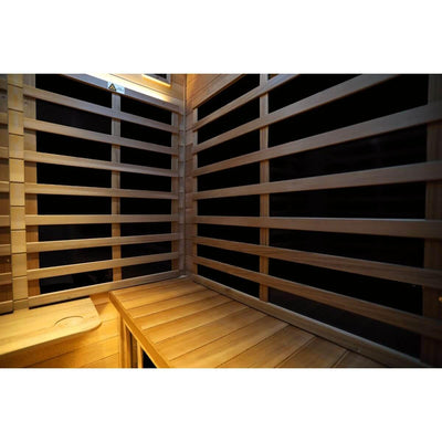 Wearwell-904VR 4 Person Outdoor Ultra-Low EMF Far Infrared Sauna in Red Cedar | Nature's Art, Noble Enjoyment