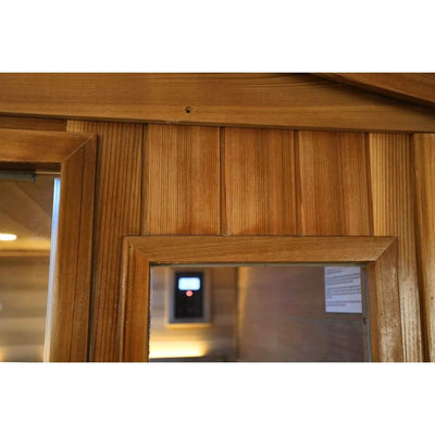 Wearwell-904VR 4 Person Outdoor Ultra-Low EMF Far Infrared Sauna in Red Cedar | Nature's Art, Noble Enjoyment