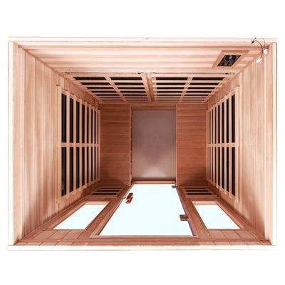 Wearwell-904VT 4 Person Outdoor Ultra-Low EMF Far Infrared Sauna in Mahogany | Value Sale